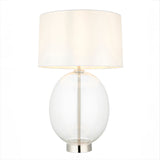 Bright nickel plate with vintage white fabric