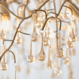 Florence Linear Hanging Chandelier in Gold