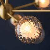 Ariella Frosted Glass Pendant in Satin Brass