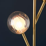 Ariella Frosted Glass Floor Light in Satin Brass