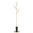 Ariella Frosted Glass Floor Light in Satin Brass