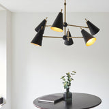Axton Mid Century Pendant in Matt Black