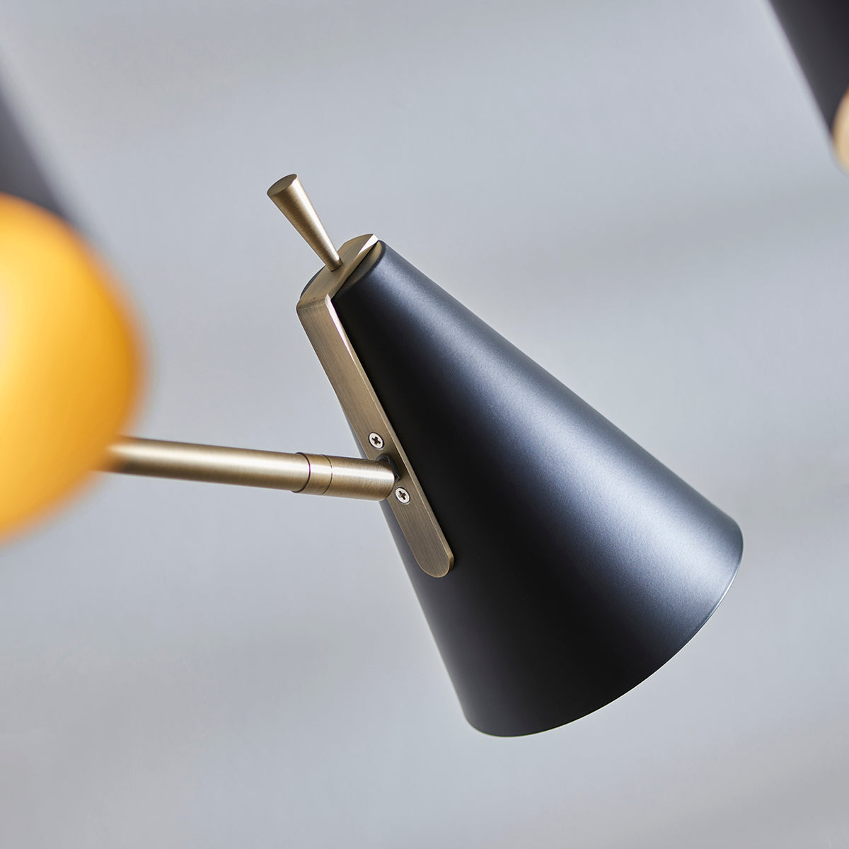Axton Mid Century Pendant in Matt Black