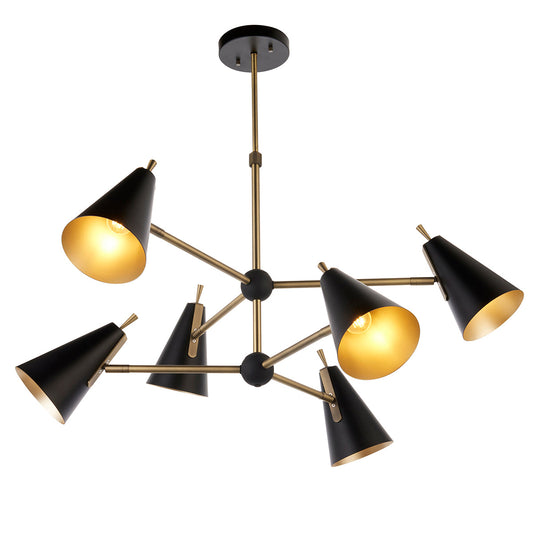 Axton Mid Century Pendant in Matt Black