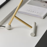 Satin brass plate & matt white paint