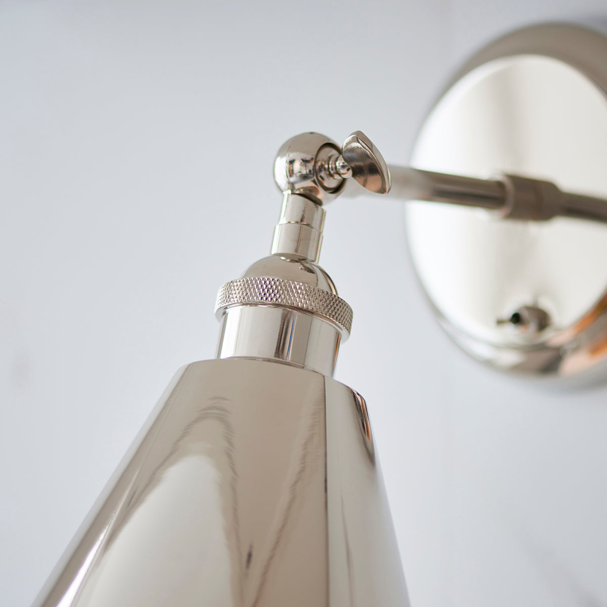 Felton Wall Light in Bright Nickel