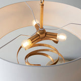 Vivienne Gold Ribbon Pendant with Ivory Shade
