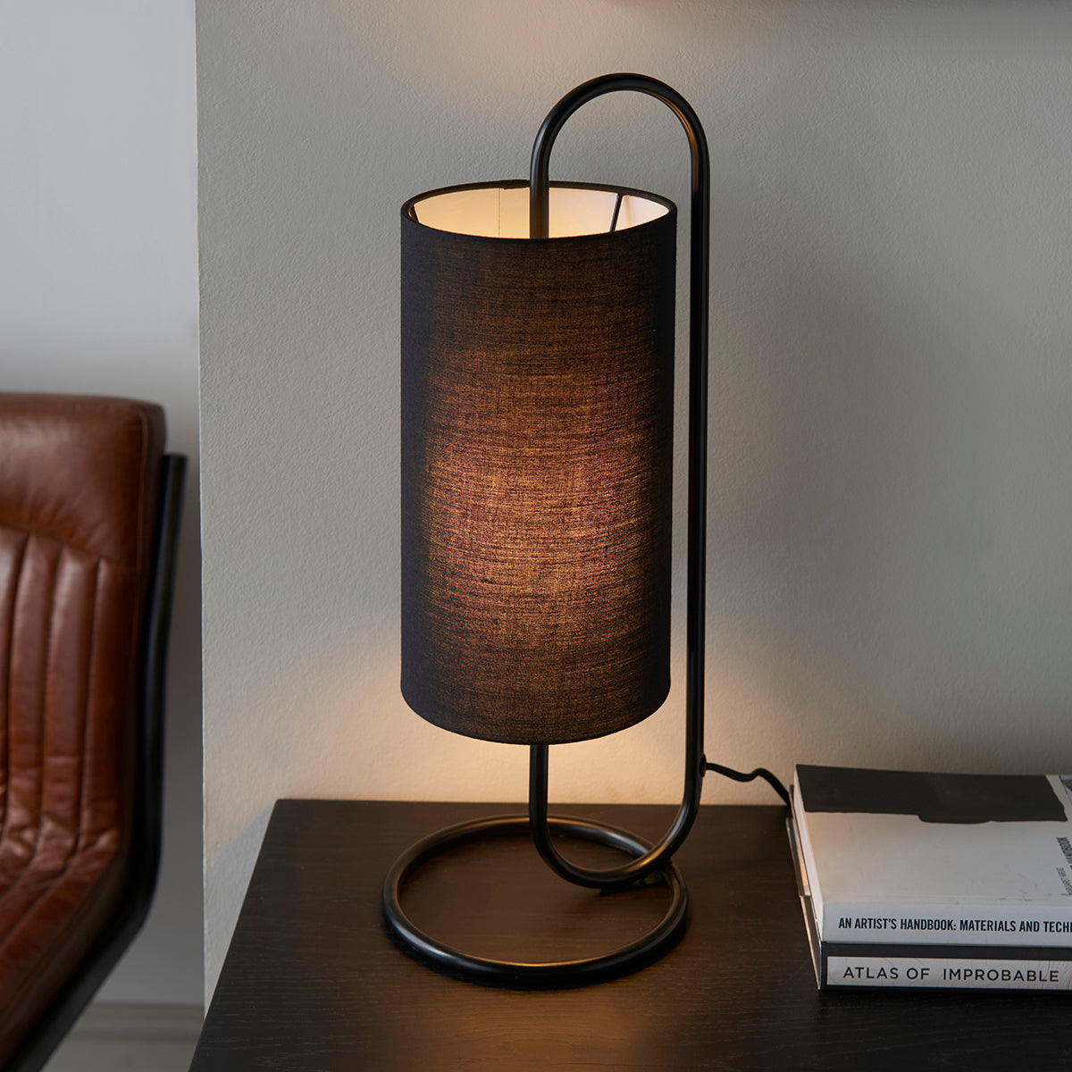 Matt black & black fabric