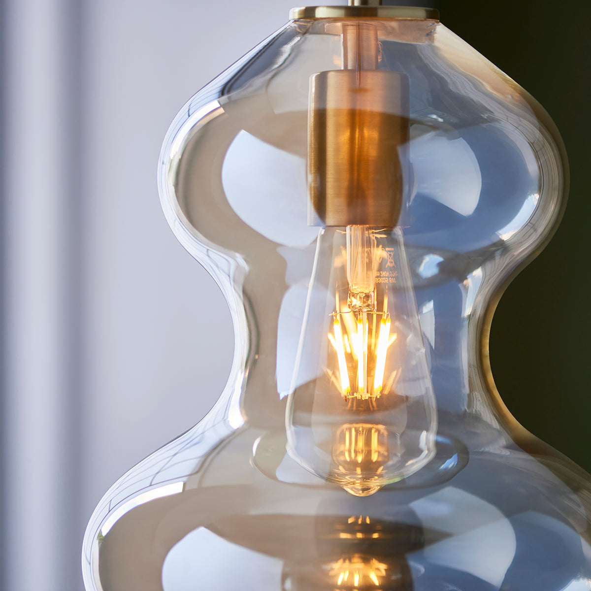 Cora Shaped Pendant in Satin Brass