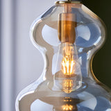 Cora Shaped Pendant in Satin Brass