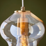 Cora Shaped Pendant in Satin Brass