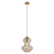 Cora Shaped Pendant in Satin Brass