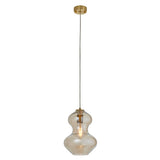 Cora Shaped Pendant in Satin Brass
