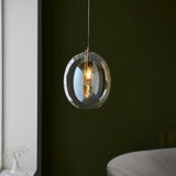 Cora Oval Pendant in Satin Brass