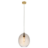 Cora Oval Pendant in Satin Brass
