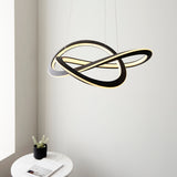 Shar Swirl Pendant in Textured Black