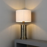 Isaac Table Lamp in Hammered Bronze