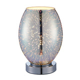 Astrid Holographic Glass Table Lamp in Chrome