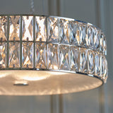 Elara Clear Crystal Five Light Pendant in Chrome
