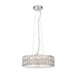 Elara Clear Crystal Five Light Pendant in Chrome
