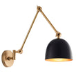 Lila Wall Light in Antique Brass and Matt Black