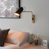 Andrea Wall Light in Antique Brass and Matt Black