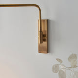 Andrea Wall Light in Antique Brass and Matt Black