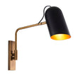 Andrea Wall Light in Antique Brass and Matt Black