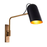 Andrea Wall Light in Antique Brass and Matt Black