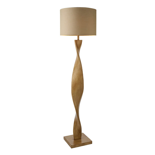 Twisted Floor Lamp in Oak