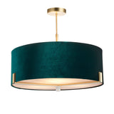 Matt antique brass plate & green velvet
