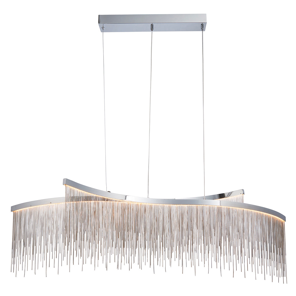 Jules Pendant in Chrome with Silver Chain