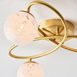 Satin brass plate 3 Light