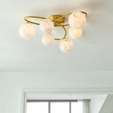 Satin brass plate 6 Light