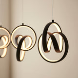 Flair Five Light Pendant in Textured Black