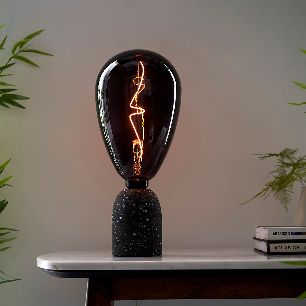 Double-Helix Smoked Glass Decorative Bulb