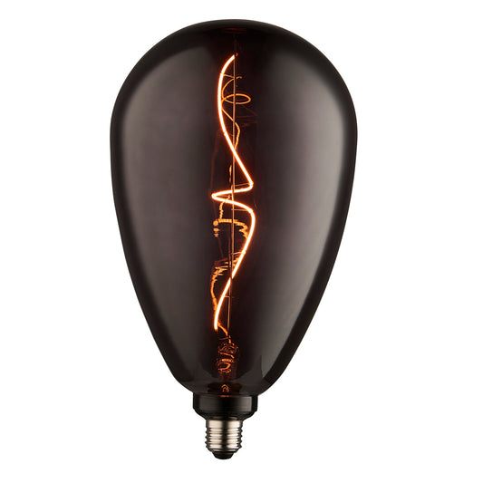 Double-Helix Smoked Glass Decorative Bulb