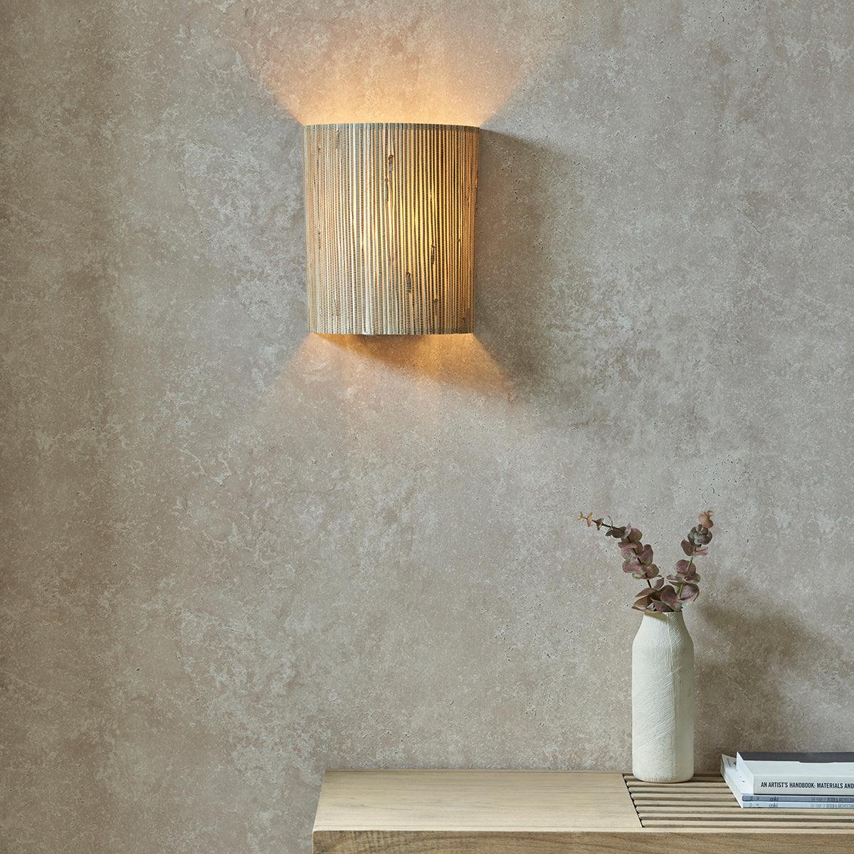 Luna Natural Seagrass Wall Light