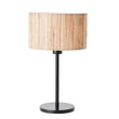 Luna Natural Seagrass Table Lamp in Matt Black