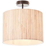 Luna Natural Seagrass Semi Flush Light