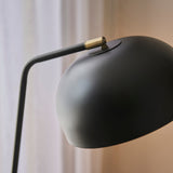Toronto Floor Lamp in Matt Black and Antique Brass