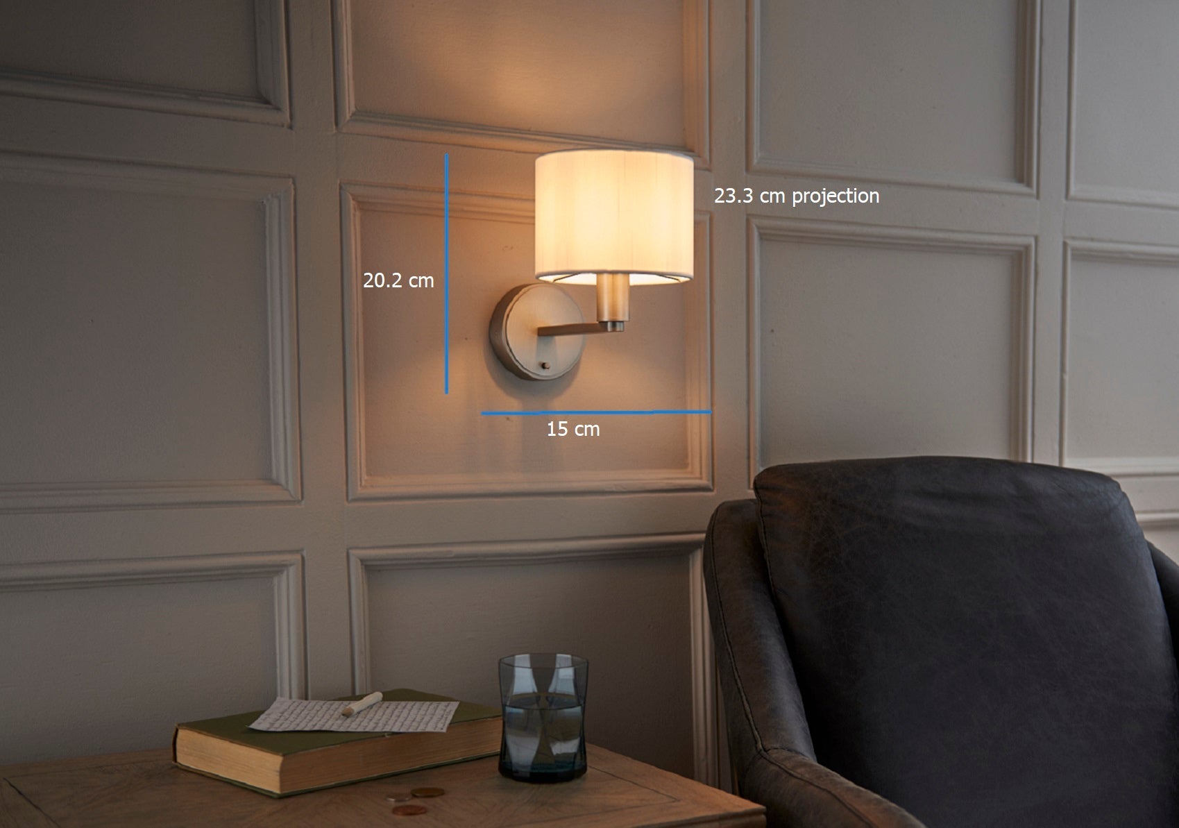 Aloe Wall Light in Nickel