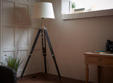 Darius Tripod Floor Lamp & Linen Shade